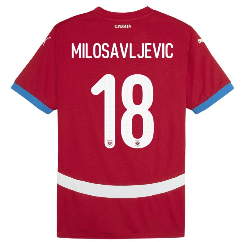 Danxen Kid Serbia Jovan Milosavljevic #18 Red Home Jersey 24-26 T-Shirt