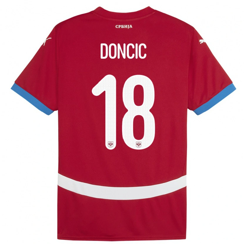 Danxen Kid Serbia Filip Doncic #18 Red Home Jersey 24-26 T-Shirt