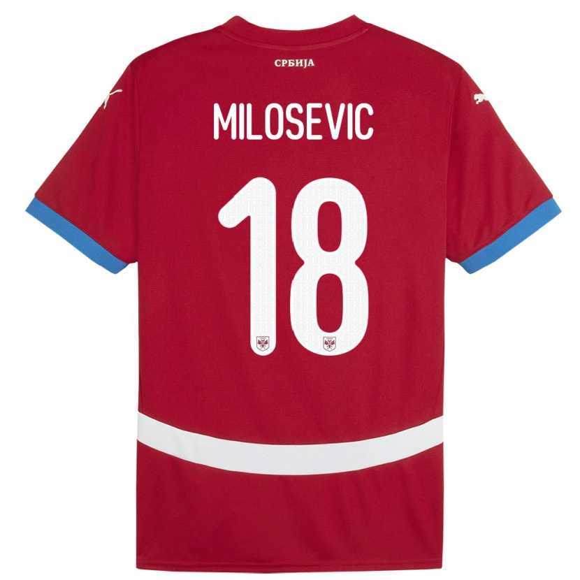 Danxen Kid Serbia Mateja Milosevic #18 Red Home Jersey 24-26 T-Shirt