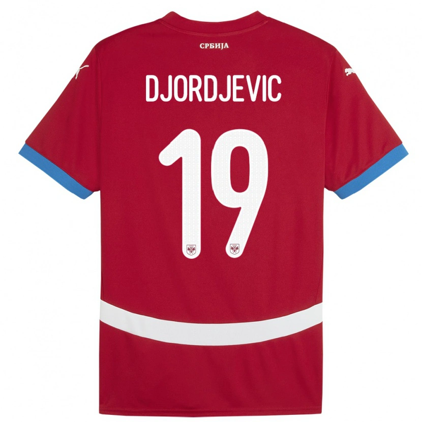 Danxen Kid Serbia Luka Djordjevic #19 Red Home Jersey 24-26 T-Shirt