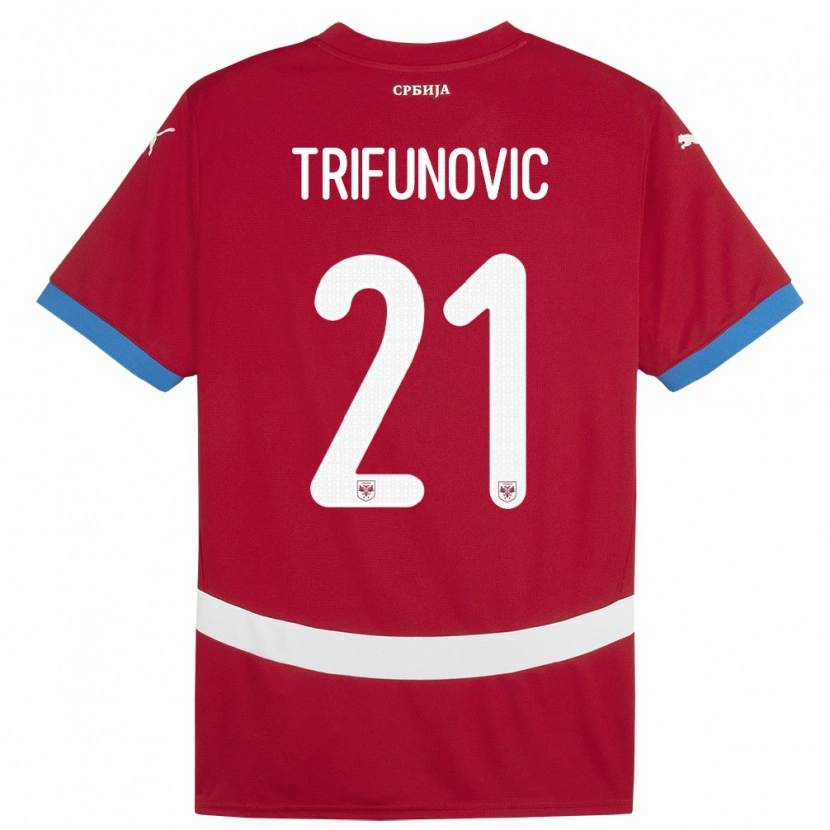 Danxen Kid Serbia Nemanja Trifunovic #21 Red Home Jersey 24-26 T-Shirt