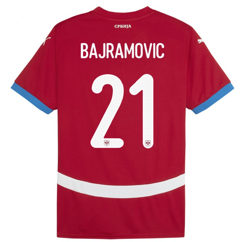 Danxen Kid Serbia Eldin Bajramovic #21 Red Home Jersey 24-26 T-Shirt