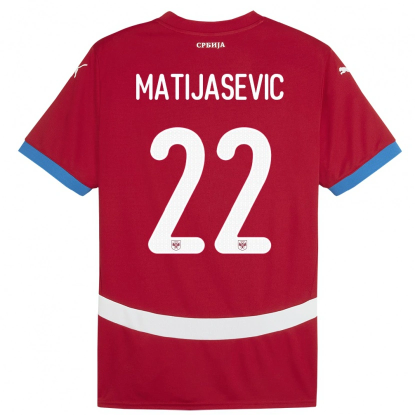 Danxen Kid Serbia Filip Matijasevic #22 Red Home Jersey 24-26 T-Shirt