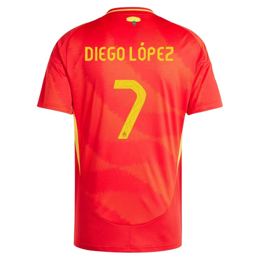 Danxen Kid Spain Diego López #7 Red Home Jersey 24-26 T-Shirt