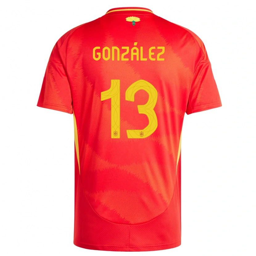 Danxen Kid Spain Manu González #13 Red Home Jersey 24-26 T-Shirt