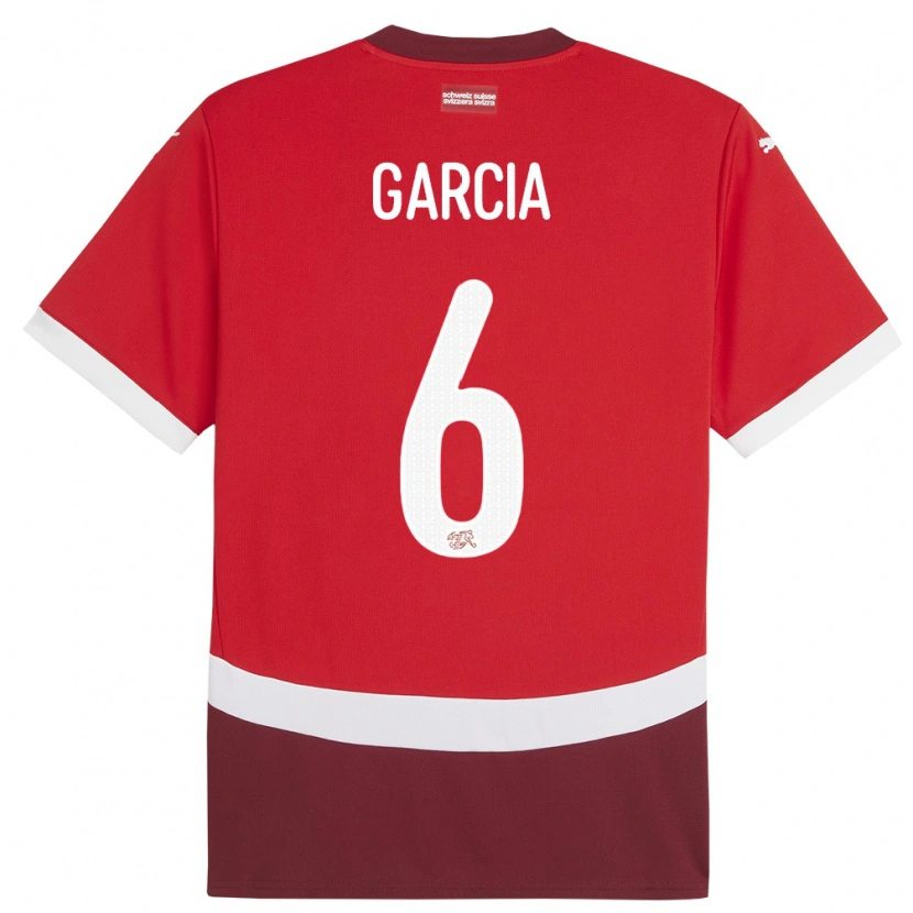 Danxen Kid Switzerland Ulisses Garcia #6 Red Home Jersey 24-26 T-Shirt