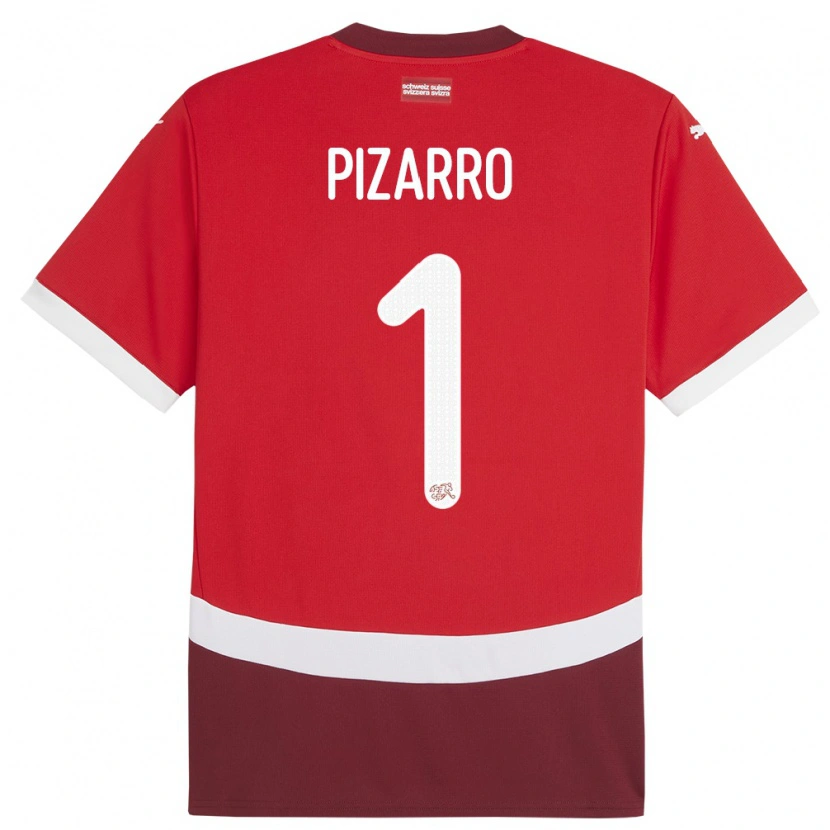 Danxen Kid Switzerland Théodore Pizarro #1 Red Home Jersey 24-26 T-Shirt