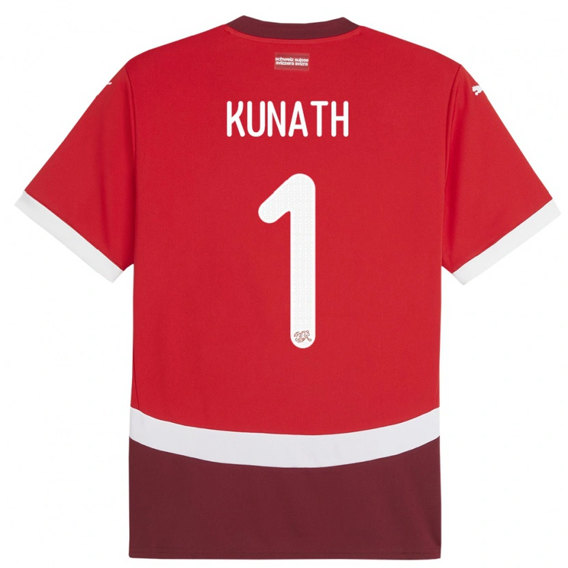 Danxen Kid Switzerland Lucas Kunath #1 Red Home Jersey 24-26 T-Shirt