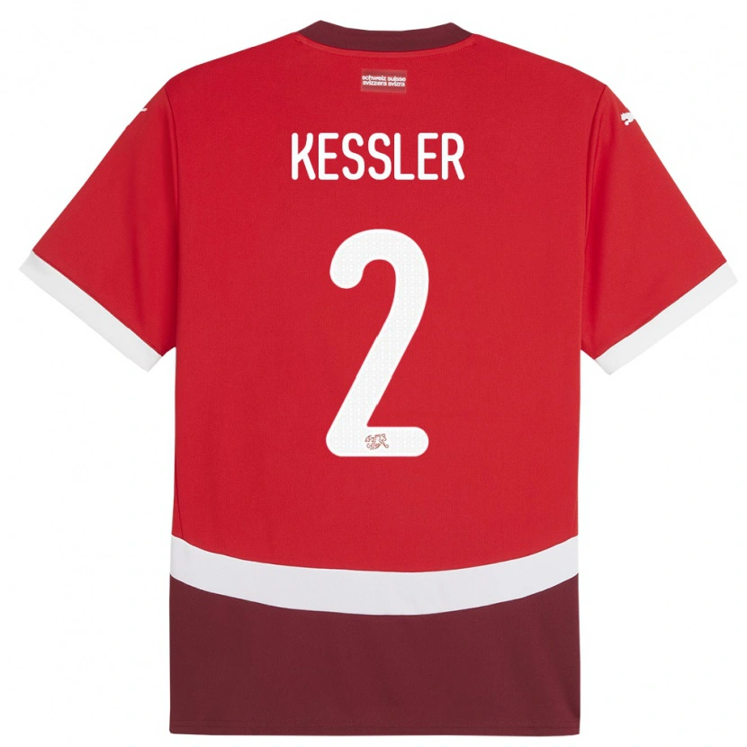 Danxen Kid Switzerland Ryan Kessler #2 Red Home Jersey 24-26 T-Shirt