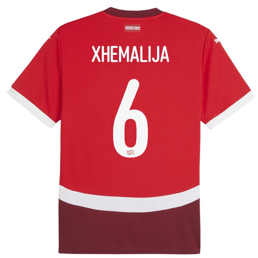 Danxen Kid Switzerland Demir Xhemalija #6 Red Home Jersey 24-26 T-Shirt