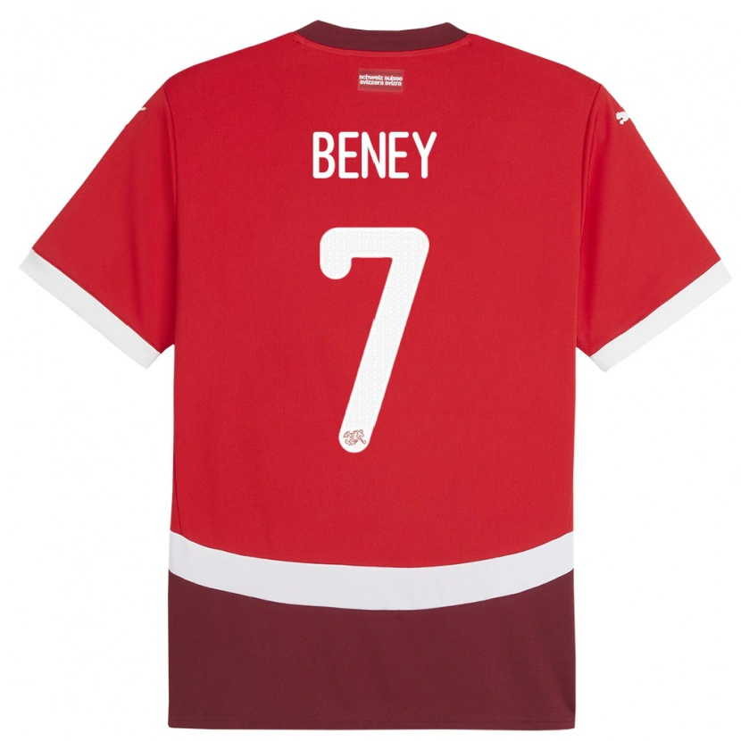 Danxen Kid Switzerland Roméo Beney #7 Red Home Jersey 24-26 T-Shirt