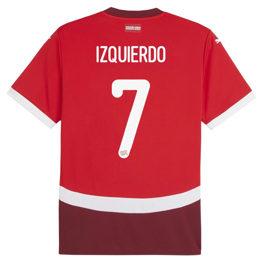 Danxen Kid Switzerland Ivan Izquierdo #7 Red Home Jersey 24-26 T-Shirt