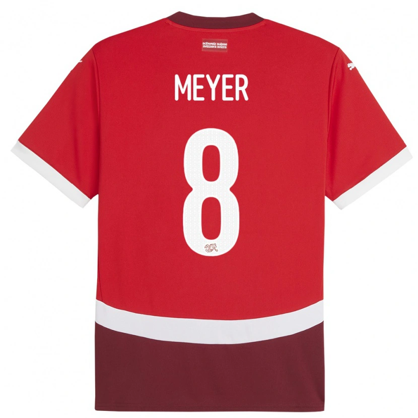 Danxen Kid Switzerland Tim Meyer #8 Red Home Jersey 24-26 T-Shirt