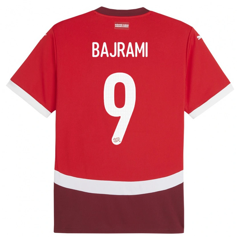 Danxen Kid Switzerland Labinot Bajrami #9 Red Home Jersey 24-26 T-Shirt