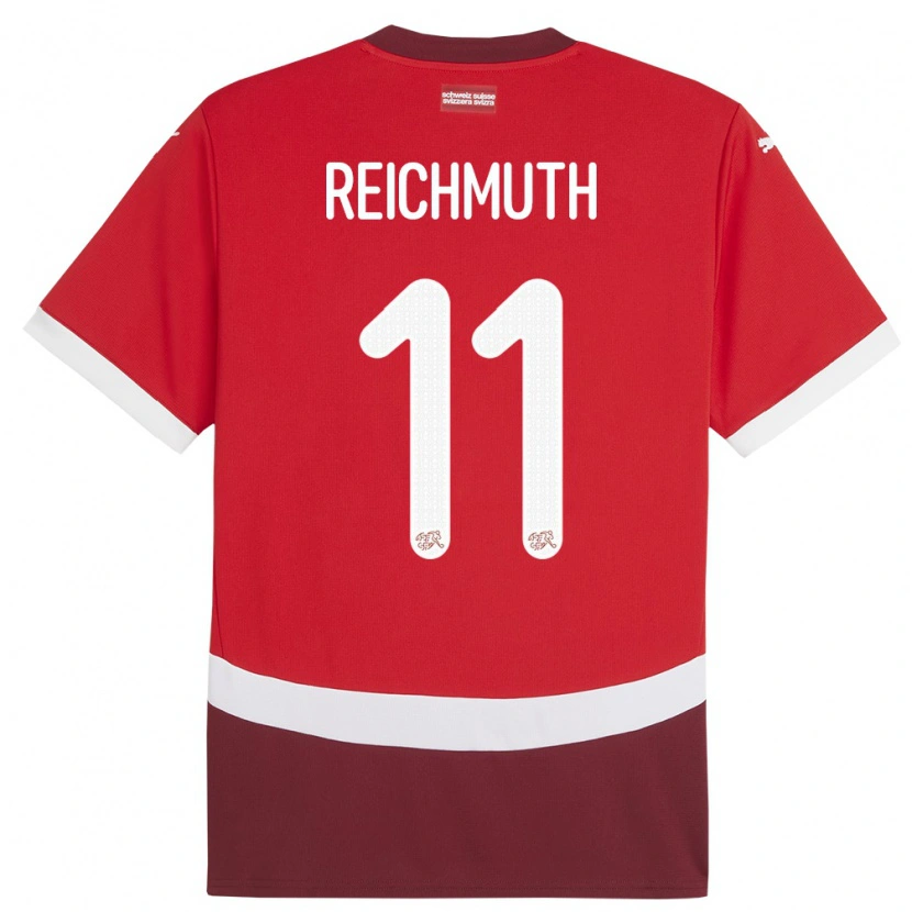 Danxen Kid Switzerland Nils Reichmuth #11 Red Home Jersey 24-26 T-Shirt