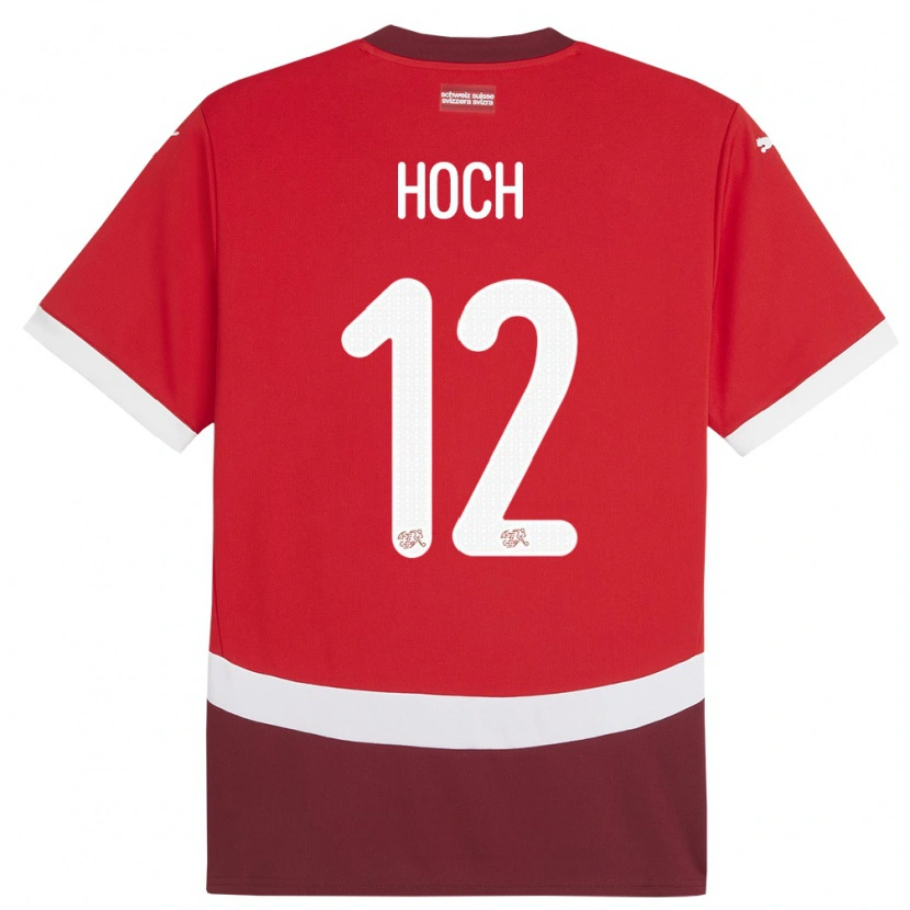 Danxen Kid Switzerland Bennett Hoch #12 Red Home Jersey 24-26 T-Shirt