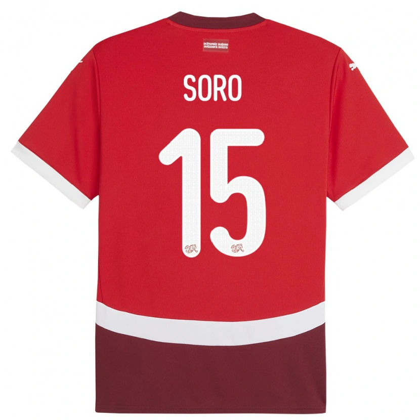 Danxen Kid Switzerland Brillani Soro #15 Red Home Jersey 24-26 T-Shirt