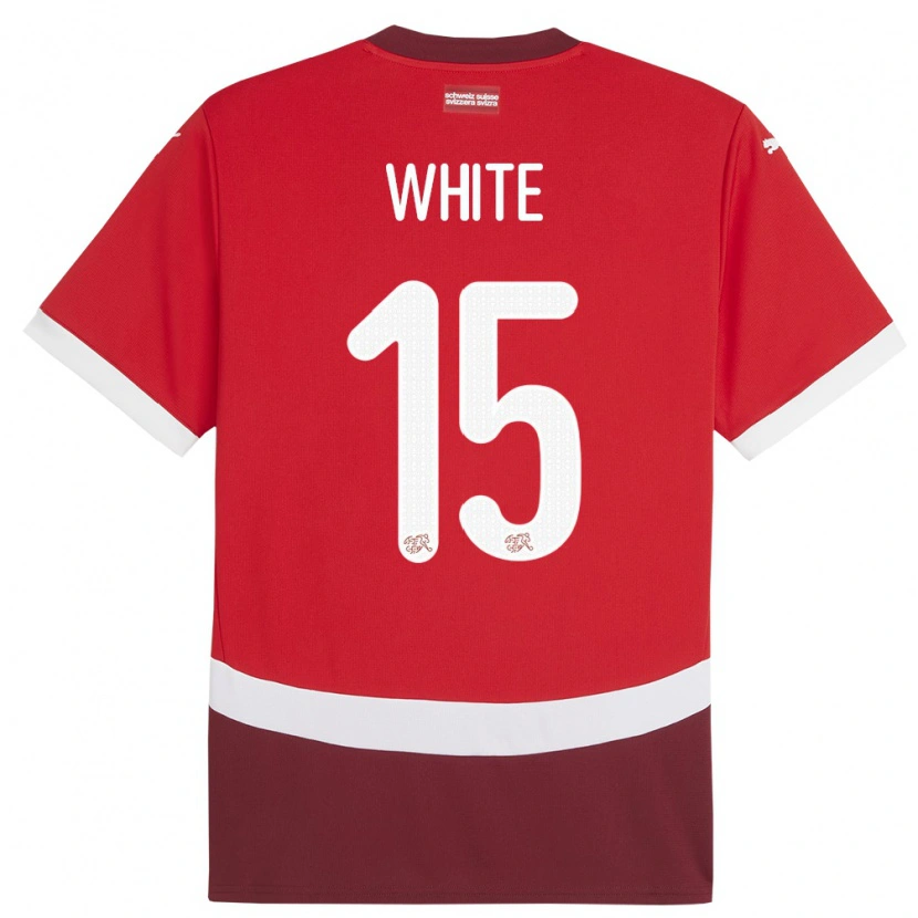 Danxen Kid Switzerland Leon White #15 Red Home Jersey 24-26 T-Shirt