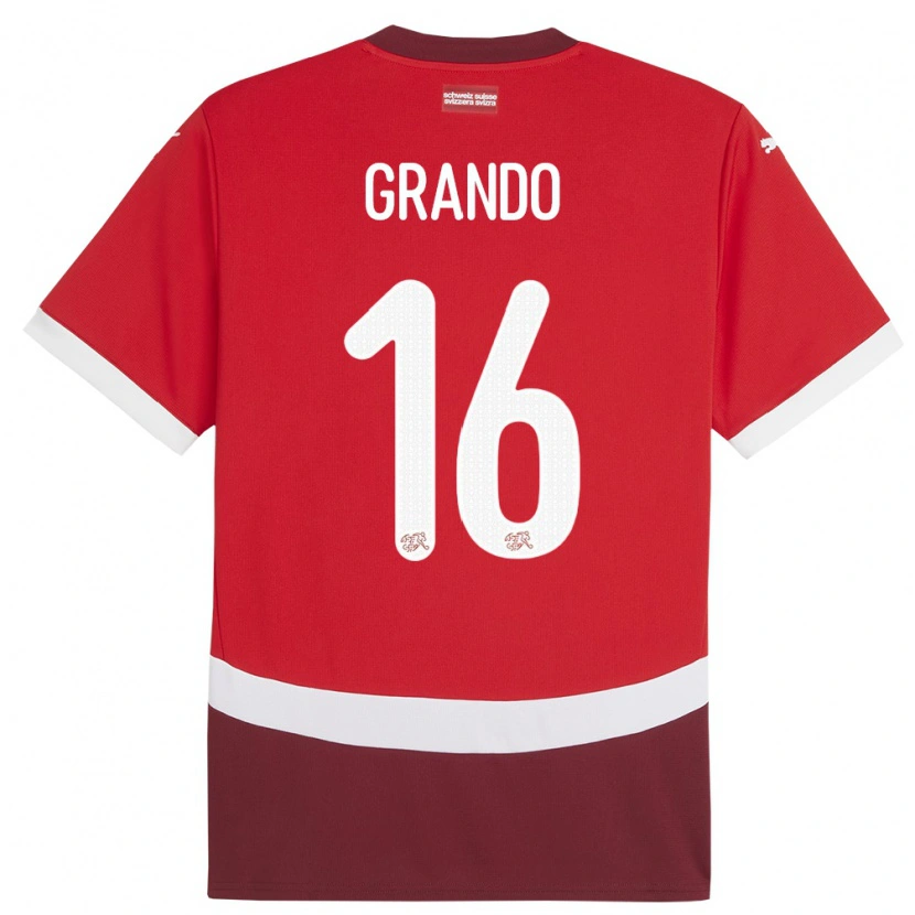 Danxen Kid Switzerland Leon Grando #16 Red Home Jersey 24-26 T-Shirt