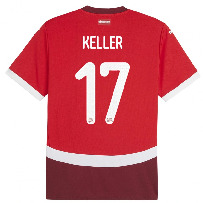 Danxen Kid Switzerland Aaron Keller #17 Red Home Jersey 24-26 T-Shirt