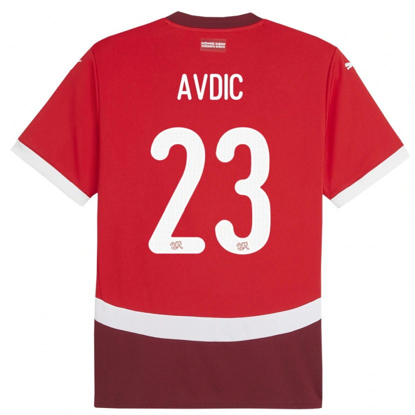 Danxen Kid Switzerland Ahmedin Avdic #23 Red Home Jersey 24-26 T-Shirt