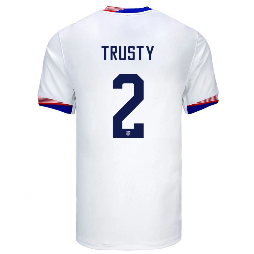 Danxen Kid United States Auston Trusty #2 White Home Jersey 24-26 T-Shirt