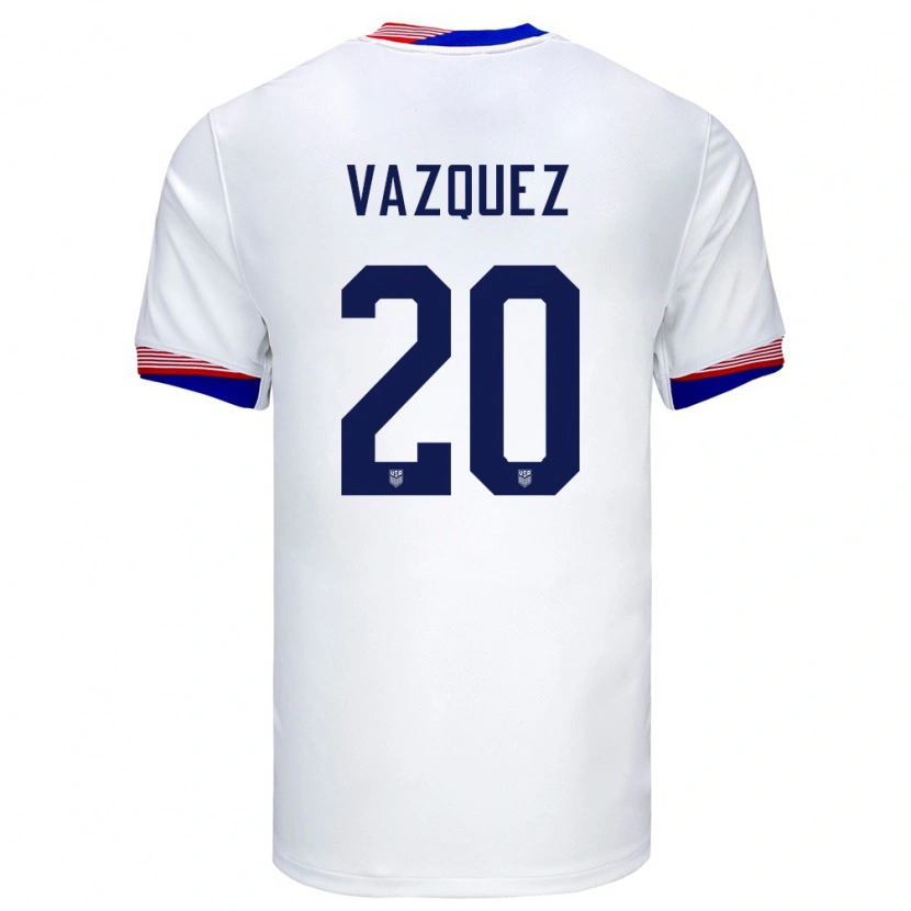 Danxen Kid United States Brandon Vazquez #20 White Home Jersey 24-26 T-Shirt