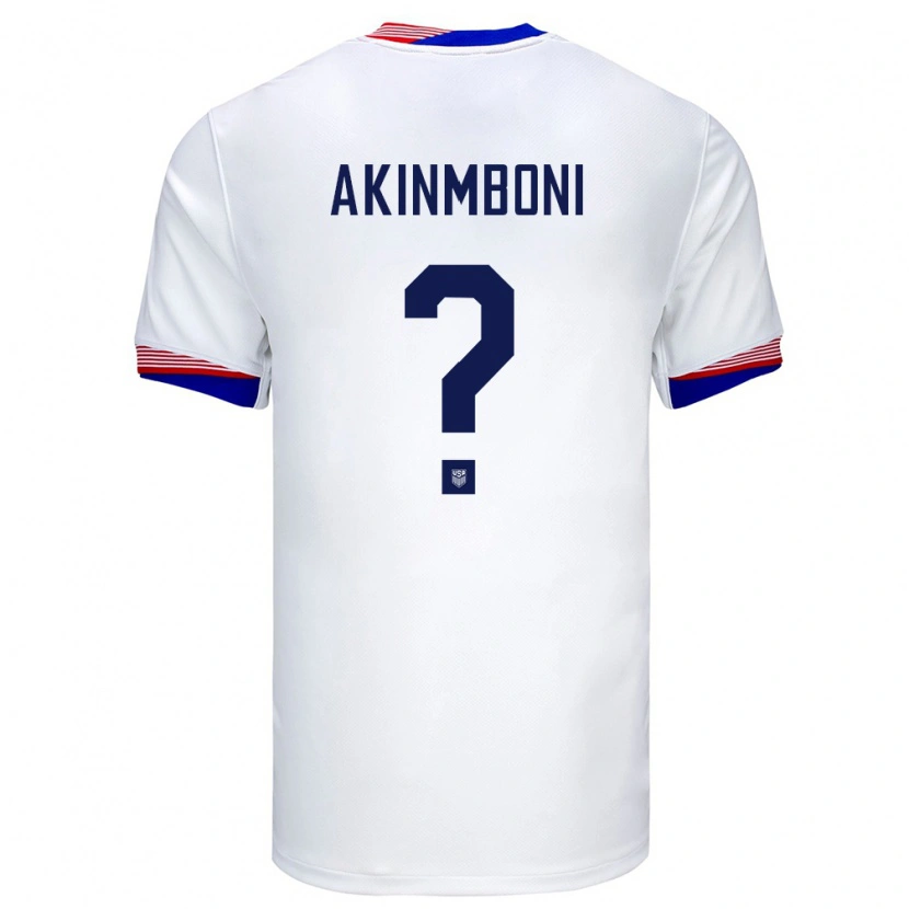 Danxen Kid United States Matai Akinmboni #0 White Home Jersey 24-26 T-Shirt