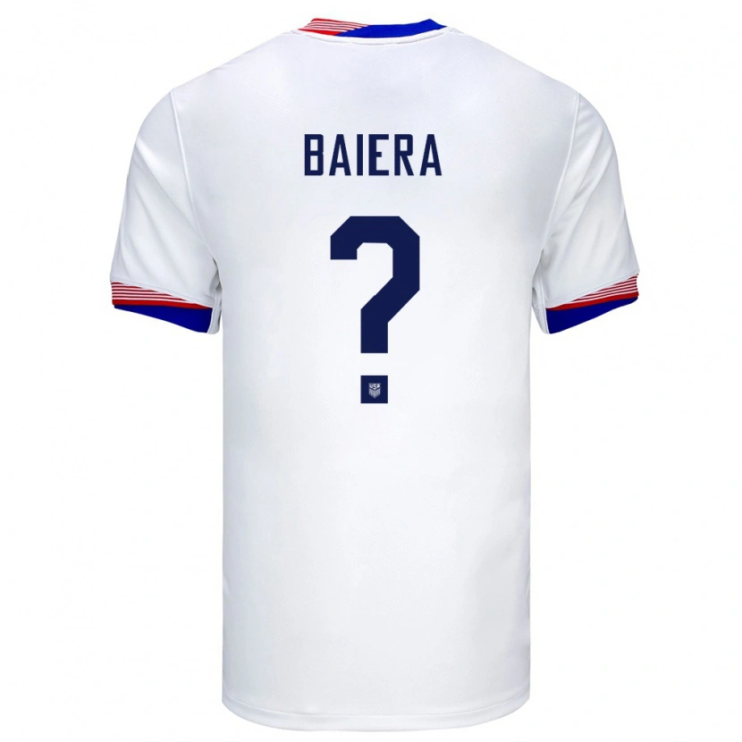 Danxen Kid United States Drew Baiera #0 White Home Jersey 24-26 T-Shirt