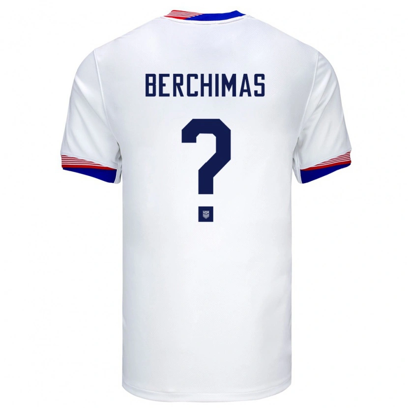 Danxen Kid United States Nimfasha Berchimas #0 White Home Jersey 24-26 T-Shirt