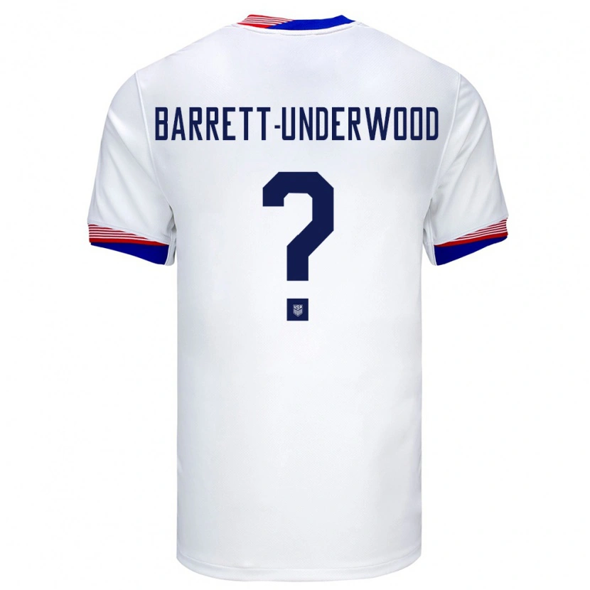 Danxen Kid United States Keehan Barret-Underwood #0 White Home Jersey 24-26 T-Shirt