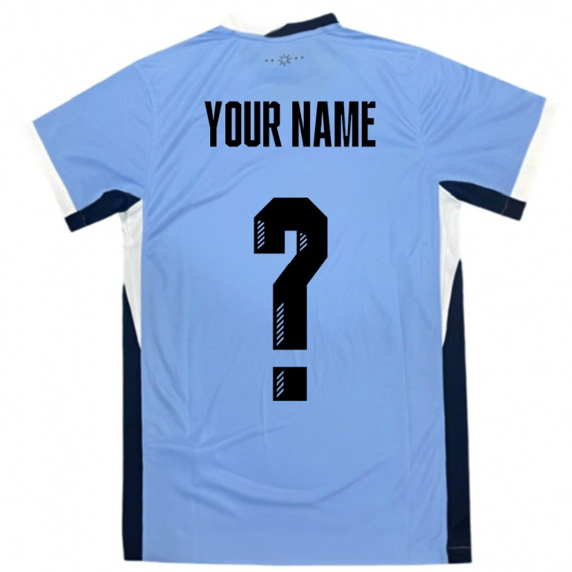 Danxen Kid Uruguay Your Name #0 White Black Home Jersey 24-26 T-Shirt