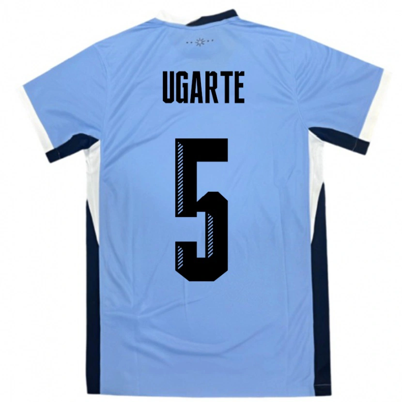 Danxen Kid Uruguay Manuel Ugarte #5 White Black Home Jersey 24-26 T-Shirt