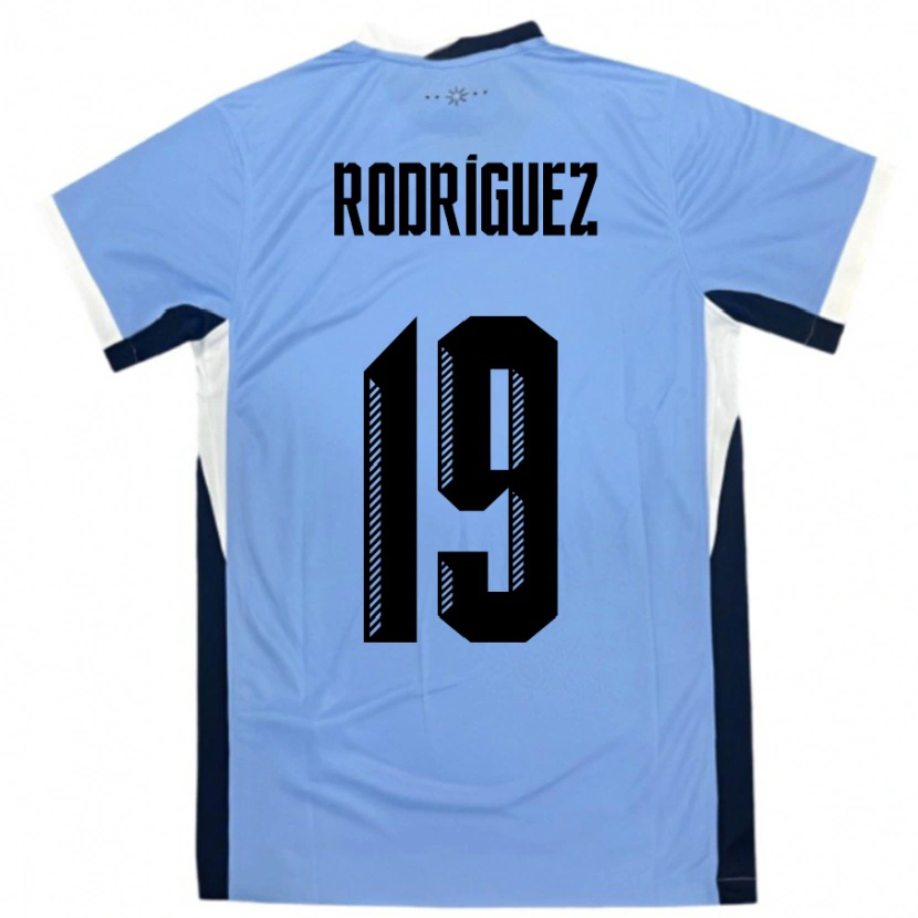 Danxen Kid Uruguay Luciano Rodríguez #19 White Black Home Jersey 24-26 T-Shirt