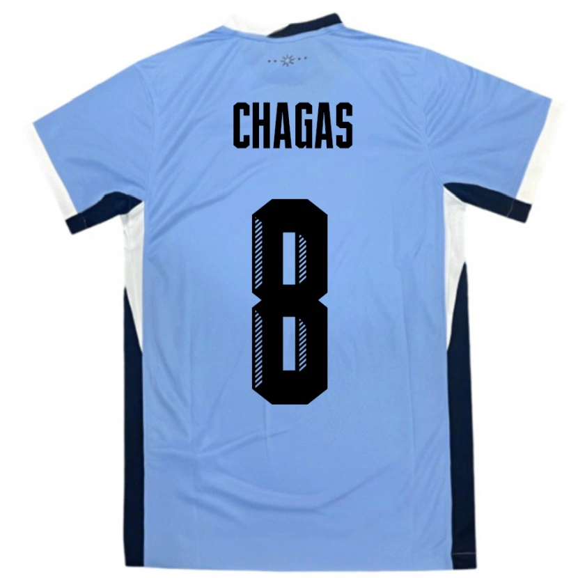 Danxen Kid Uruguay Rodrigo Chagas #8 White Black Home Jersey 24-26 T-Shirt