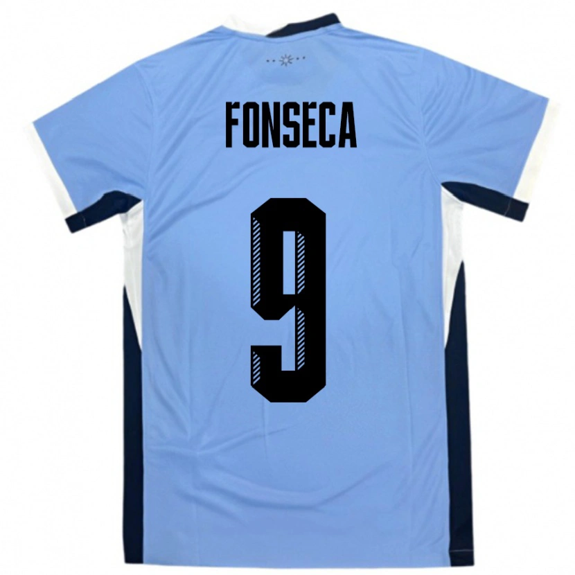 Danxen Kid Uruguay Matías Fonseca #9 White Black Home Jersey 24-26 T-Shirt