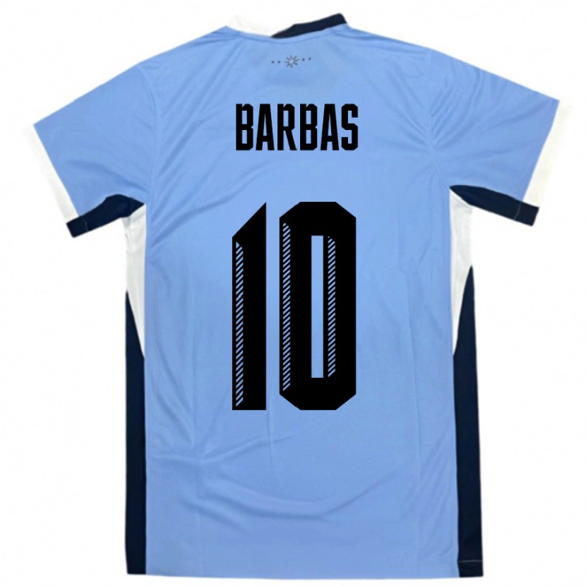 Danxen Kid Uruguay Germán Barbas #10 White Black Home Jersey 24-26 T-Shirt