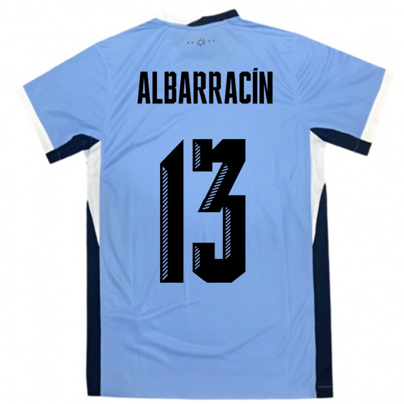 Danxen Kid Uruguay Agustín Albarracín #13 White Black Home Jersey 24-26 T-Shirt