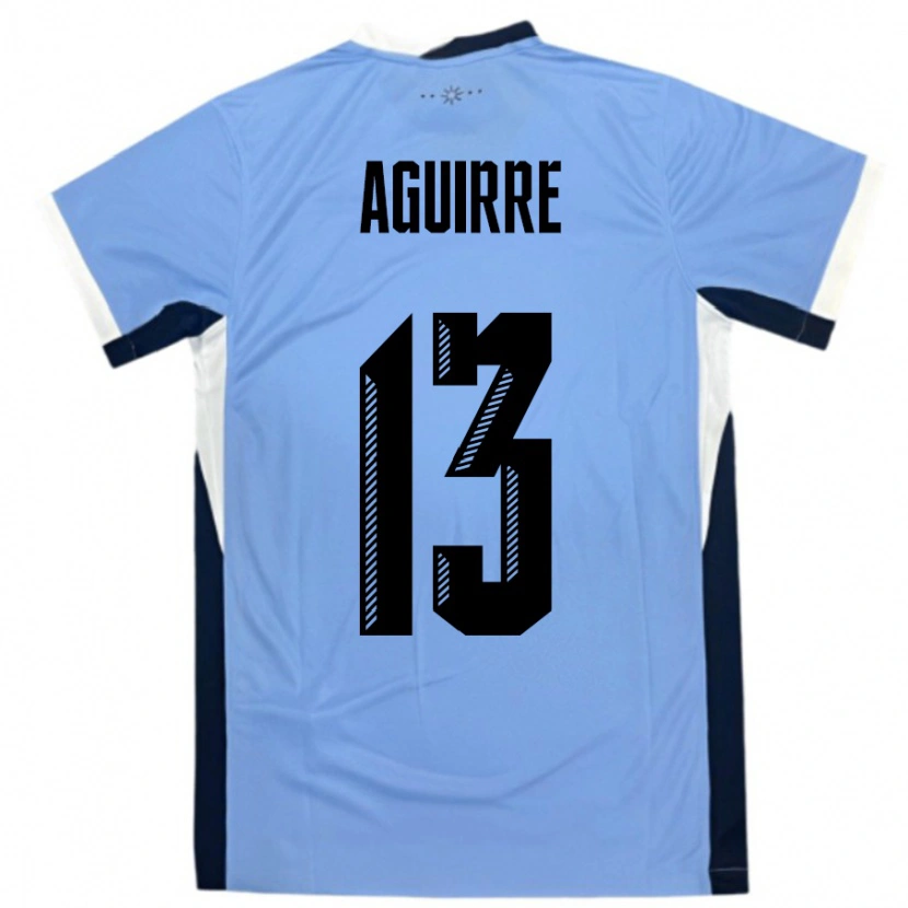 Danxen Kid Uruguay Joaquin Aguirre #13 White Black Home Jersey 24-26 T-Shirt