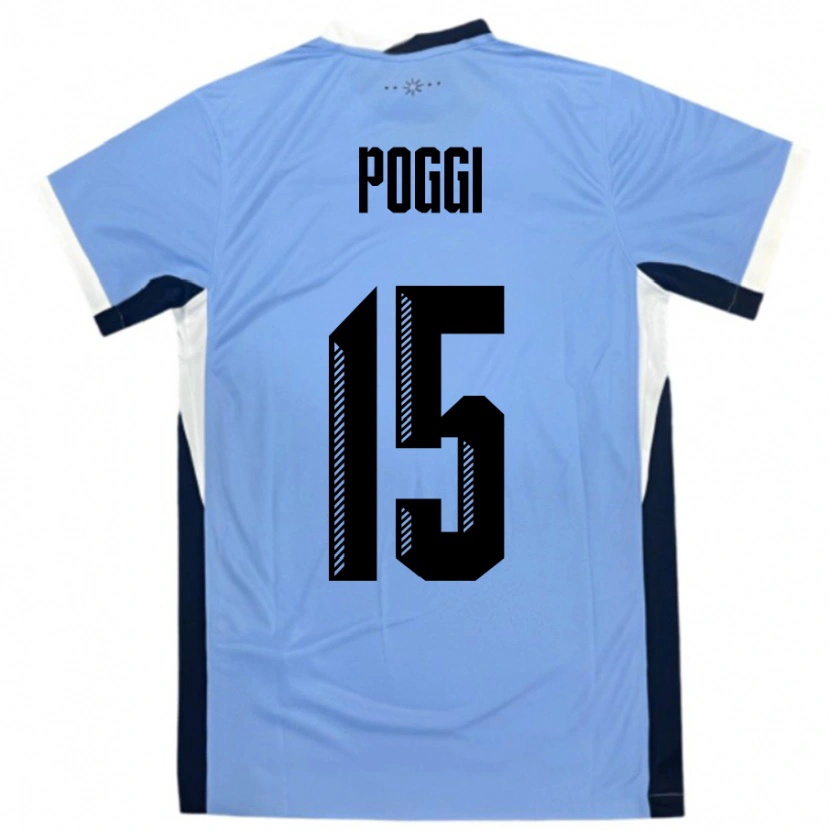 Danxen Kid Uruguay Vicente Poggi #15 White Black Home Jersey 24-26 T-Shirt