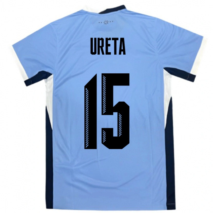 Danxen Kid Uruguay Mateo Ureta #15 White Black Home Jersey 24-26 T-Shirt