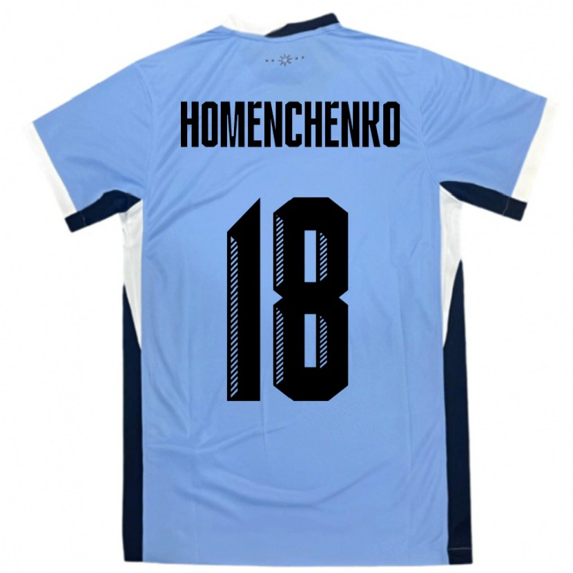 Danxen Kid Uruguay Santiago Homenchenko #18 White Black Home Jersey 24-26 T-Shirt