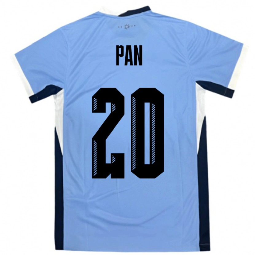 Danxen Kid Uruguay Gonzalo Pan #20 White Black Home Jersey 24-26 T-Shirt