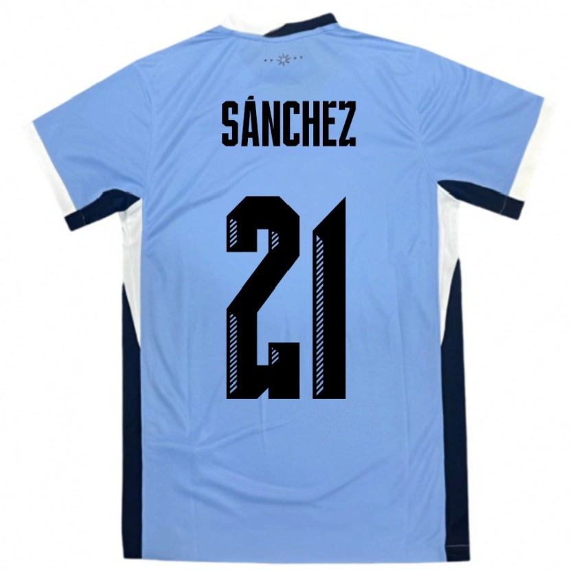 Danxen Kid Uruguay Renzo Sánchez #21 White Black Home Jersey 24-26 T-Shirt