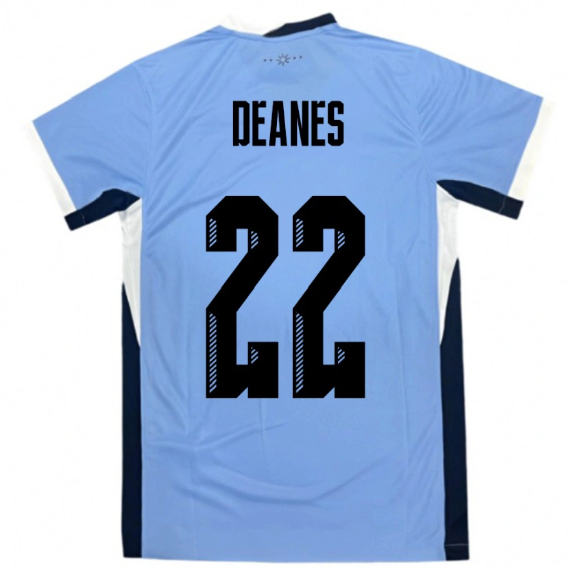 Danxen Kid Uruguay Tiago Deanes #22 White Black Home Jersey 24-26 T-Shirt