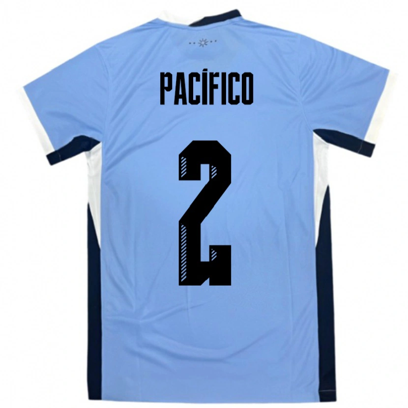 Danxen Kid Uruguay Patricio Pacifico #2 White Black Home Jersey 24-26 T-Shirt