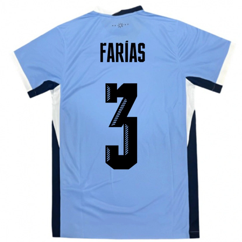 Danxen Kid Uruguay Daiana Farias #3 White Black Home Jersey 24-26 T-Shirt