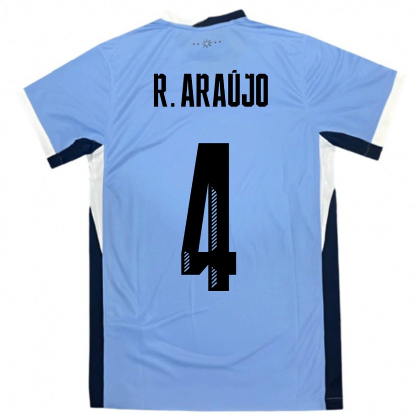 Danxen Kid Uruguay Ronald Araujo #4 White Black Home Jersey 24-26 T-Shirt