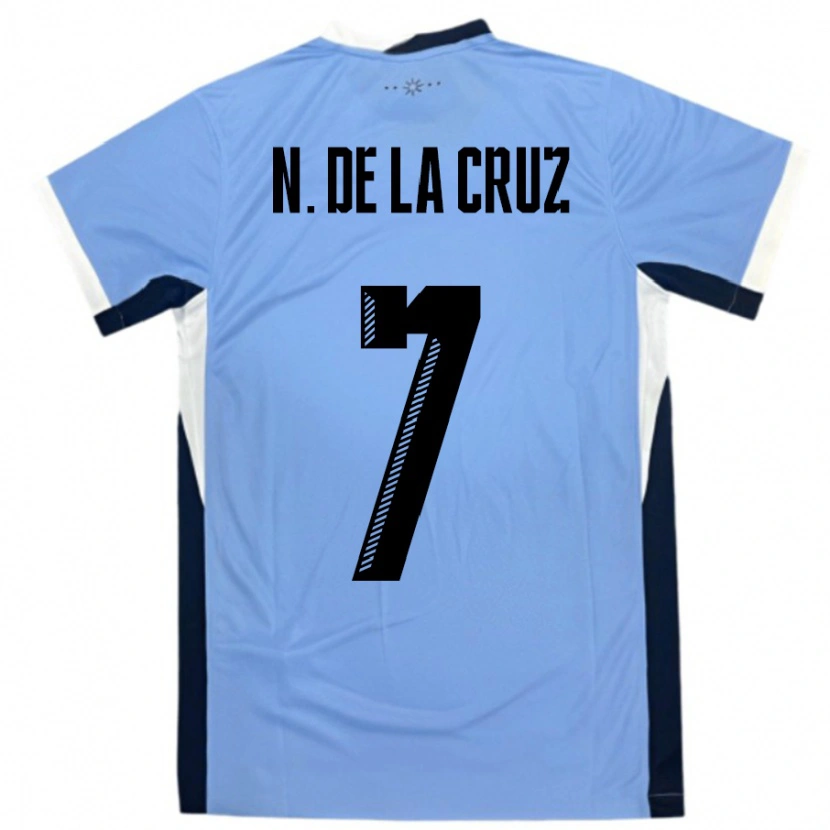 Danxen Kid Uruguay Nicolas De La Cruz #7 White Black Home Jersey 24-26 T-Shirt