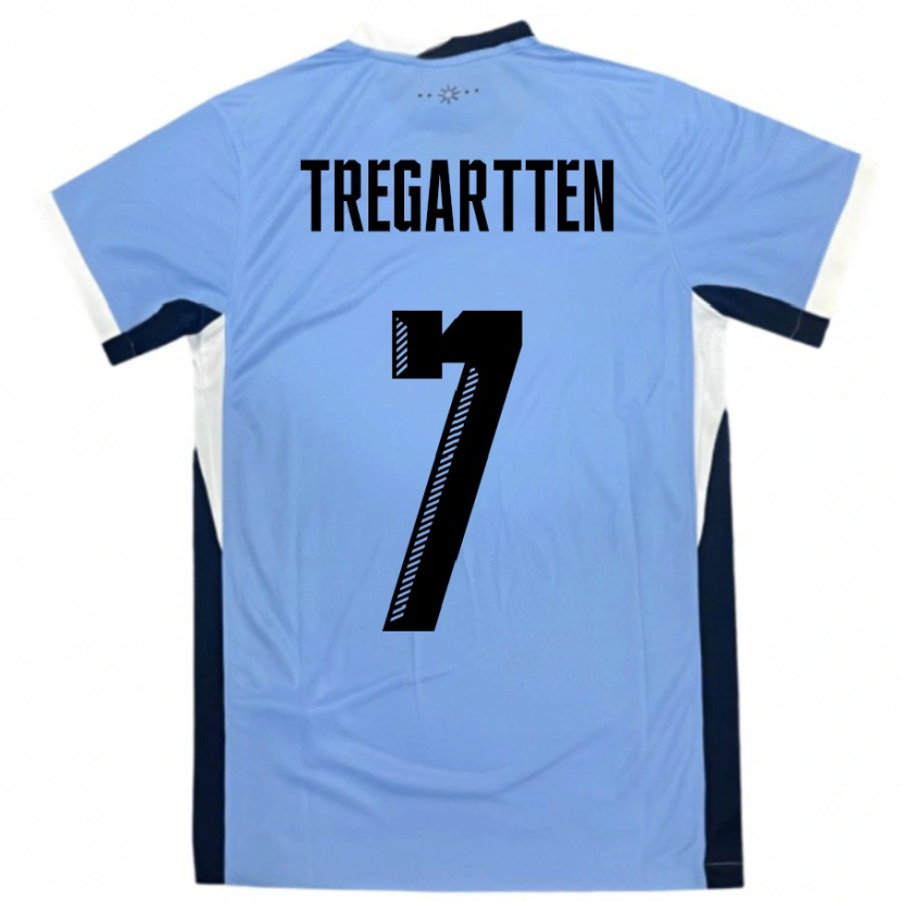 Danxen Kid Uruguay Stephanie Tregartten #7 White Black Home Jersey 24-26 T-Shirt